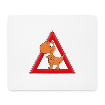 ACHTUNG DINOSAURIER - DINO - KIND - KINDER - BABY - Mousepad (Querformat) - Weiß - Vorne