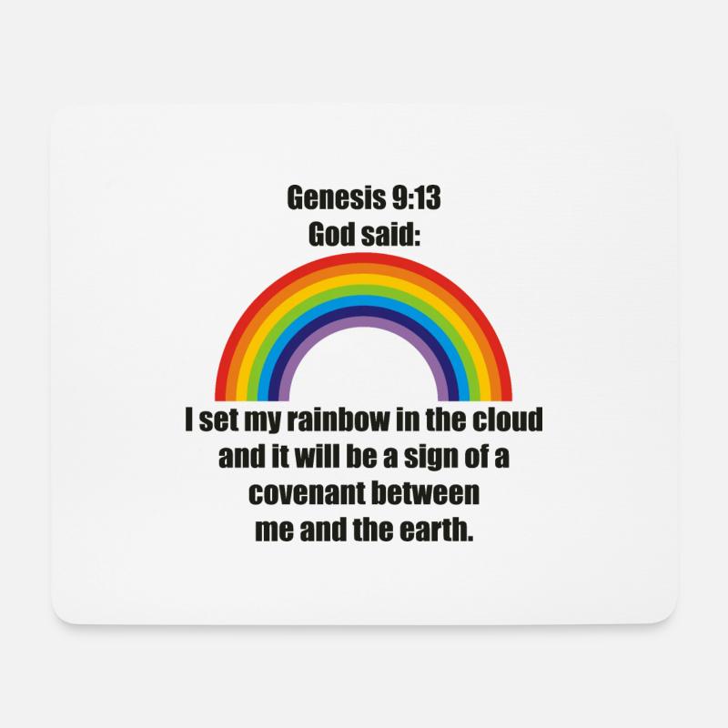 God's Rainbow - Mouse Pad (horizontal) - white