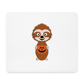 FAULTIER - HALLOWEEN - KÜRBIS - SCHNITZEN - TIER - Mousepad (Querformat) - Weiß - Vorne