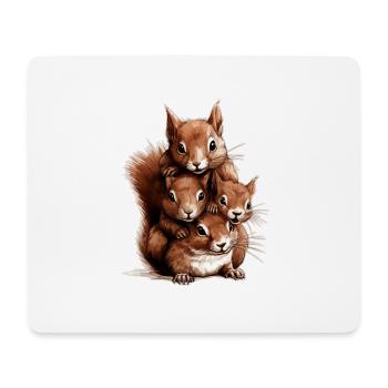 Écureuil - Tapis de souris (format paysage) - blanc - Devant