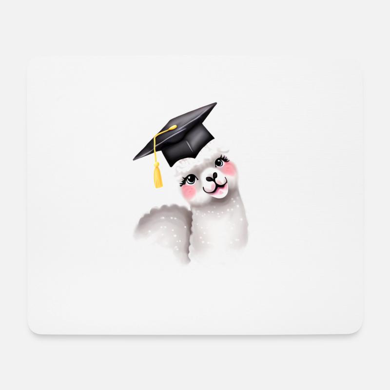 Bachelor Schulabschluss Alpaka Studium Absolvent - Mousepad (Querformat) - Weiß