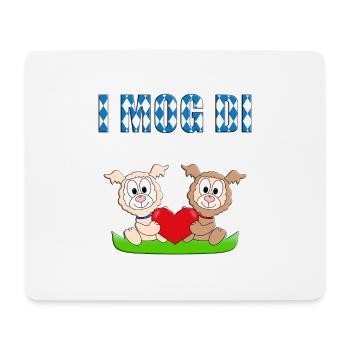 I MOG DI - LAMA - ALPAKA - HERZ - LIEBE - TIERE - Mousepad (Querformat) - Weiß - Vorne