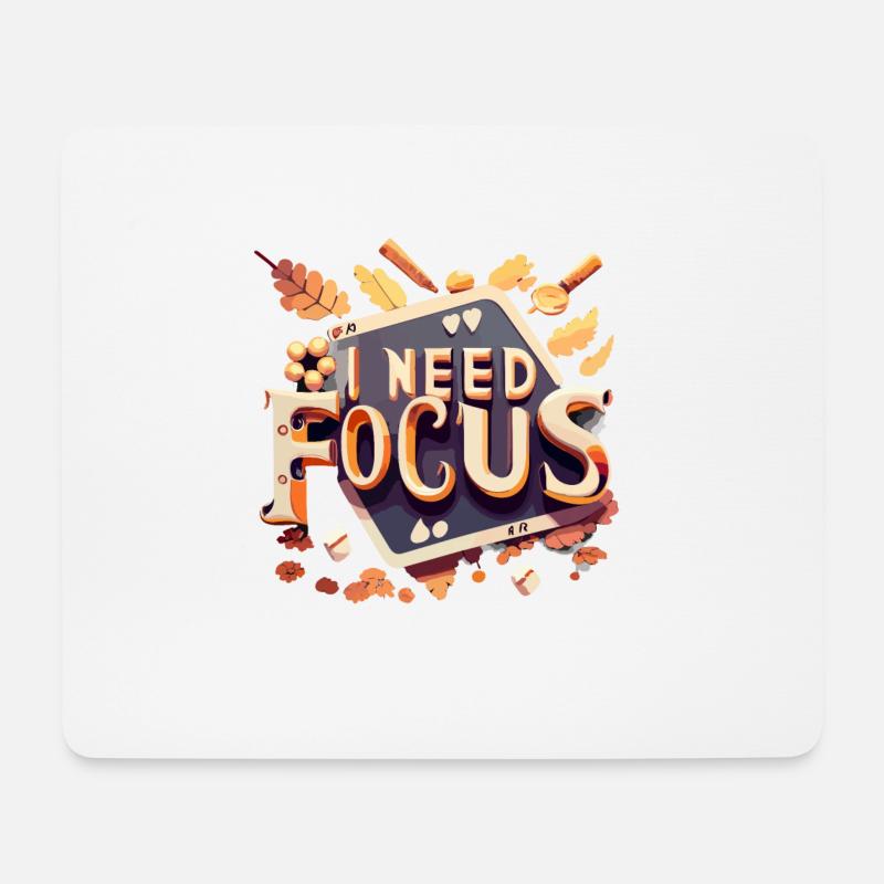 Ich brauche Konzentration - Mousepad (Querformat) - Weiß