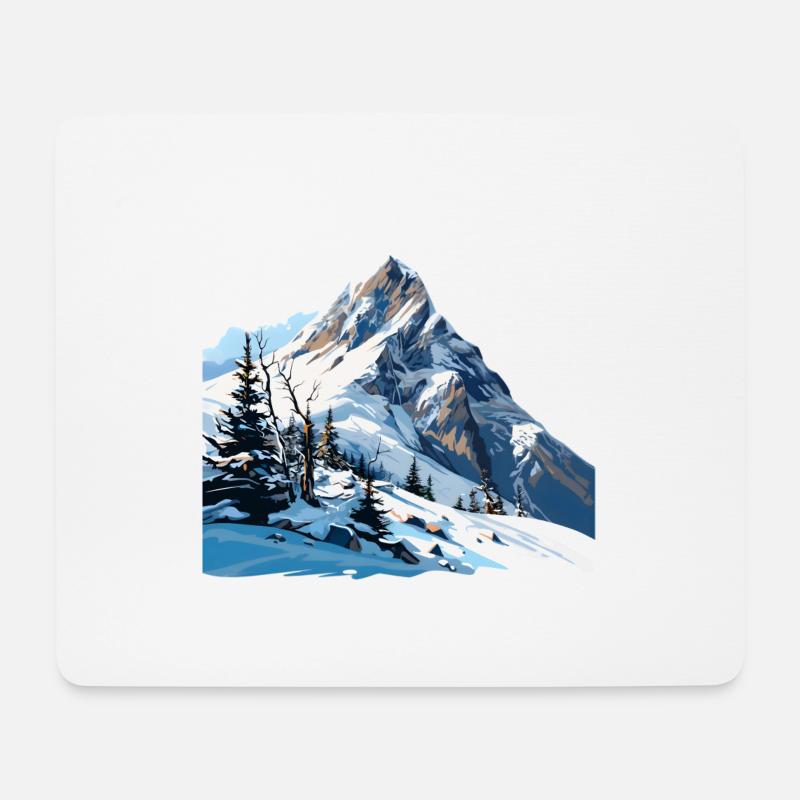 Endlich Winter - Mousepad (Querformat) - Weiß