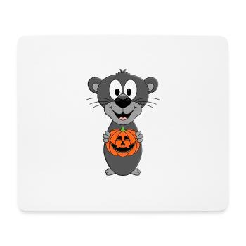 KÜRBIS - PANTHER - HALLOWEEN - TIER - TIERISCH - Mousepad (Querformat) - Weiß - Vorne