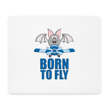 PILOT - FLUGHUND - FLEDERMAUS - FLUGZEUG - FLIEGER - Mousepad (Querformat) - Weiß - Vorne