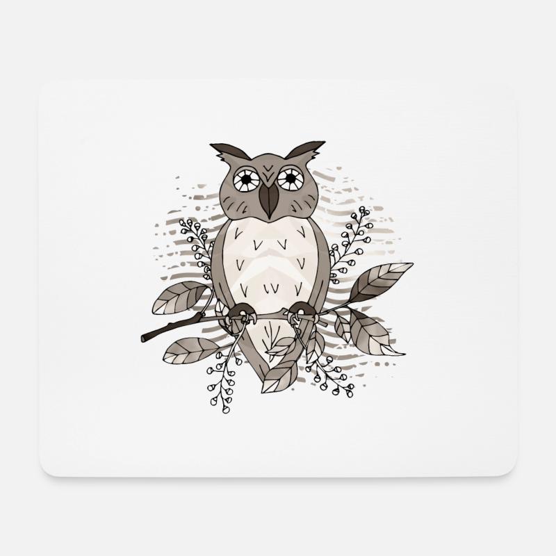 Vogel - Mousepad (Querformat) - Weiß