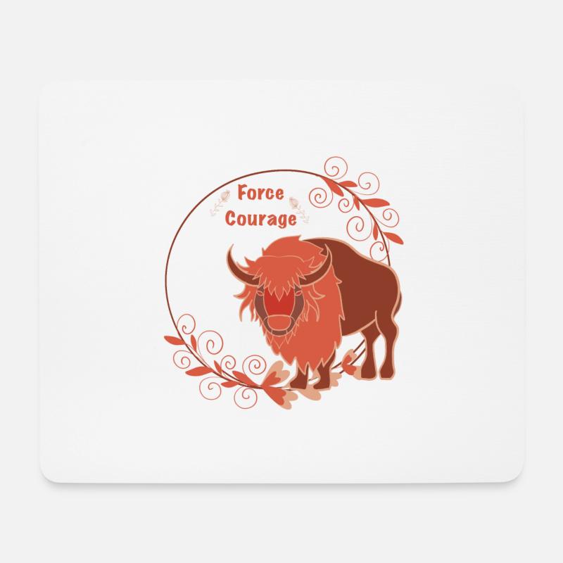 Strength Courage - Mouse Pad (horizontal) - white
