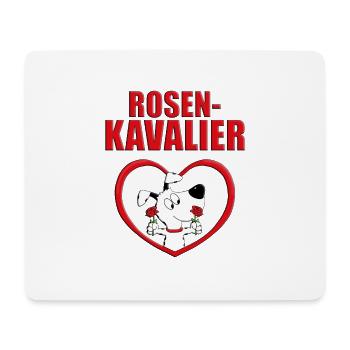 ROSENKAVALIER - ROSEN - BLUMEN - HUND - LIEBE - Mousepad (Querformat) - Weiß - Vorne
