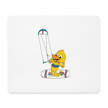 KITESURFEN - KITER - KITE - ENTE - KÜKEN - SPORT - Mousepad (Querformat) - Weiß - Vorne