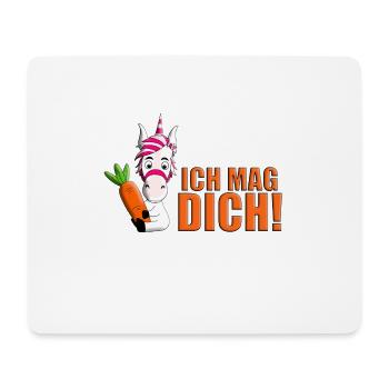 MÖHRE - KAROTTE - EINHORN - ICH MAG DICH! - Mousepad (Querformat) - Weiß - Vorne