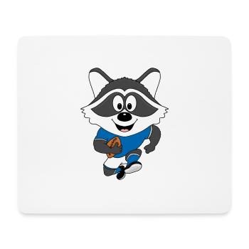 AMERICAN FOOTBALL - WASCHBÄR - TIER - SPORT - Mousepad (Querformat) - Weiß - Vorne
