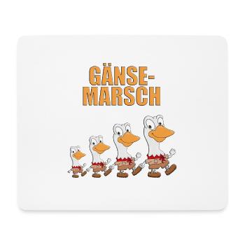 GÄNSEMARSCH - GÄNSE - GANS - Mousepad (Querformat) - Weiß - Vorne