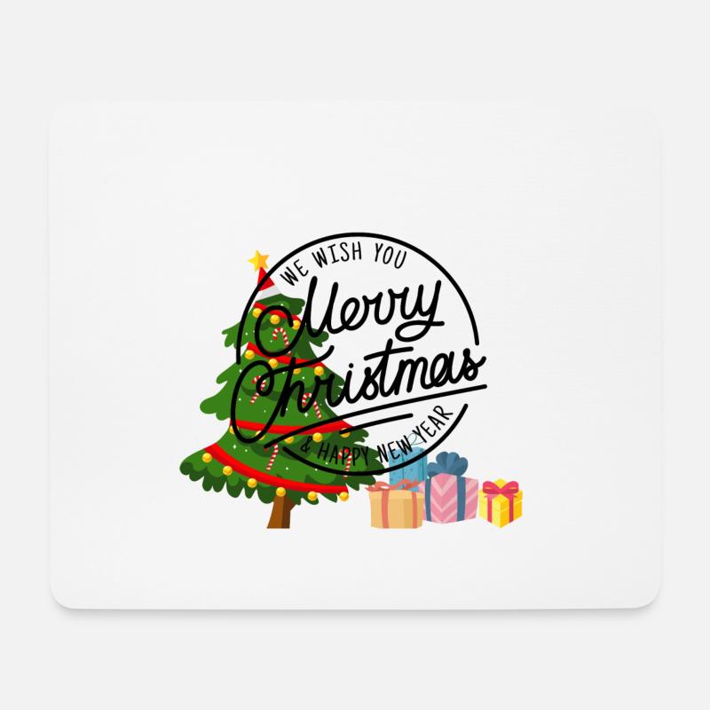 merry christmas - Mousepad (Querformat) - Weiß