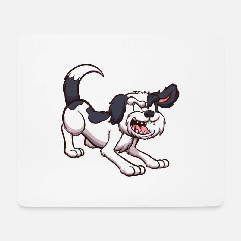Bellender Shih Tzu Hund - Mousepad (Querformat) - Weiß