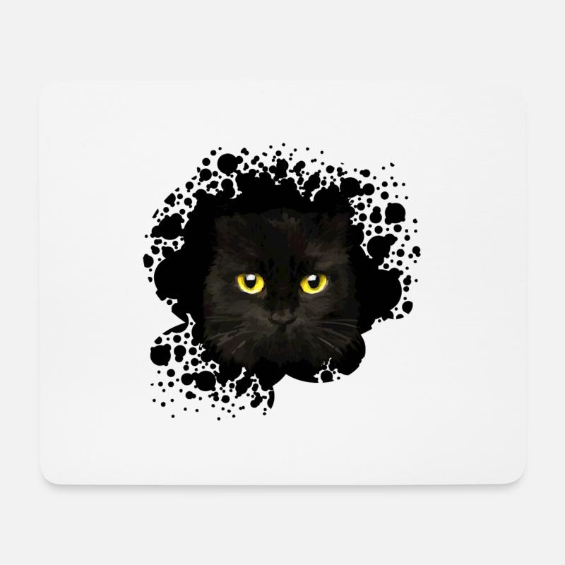 Katze - Mousepad (Querformat) - Weiß