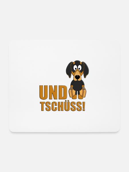 DACKEL - TECKEL - DACHSHUND - HUND - JAGDHUND - Mousepad (Querformat) - Weiß