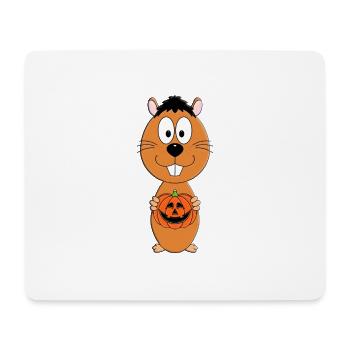 HALLOWEEN - KÜRBIS - TIER - BIBER - OTTER - Mousepad (Querformat) - Weiß - Vorne