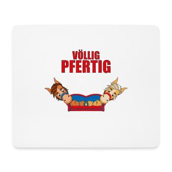 PFERDE - PFERD - SOFA - CHILLEN - PONY - PONYS - Mousepad (Querformat) - Weiß - Vorne