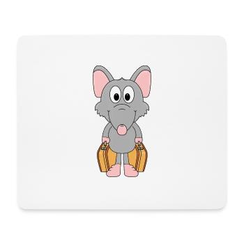 RATTE - KOFFER - TIER - TIERISCH - Mousepad (Querformat) - Weiß - Vorne