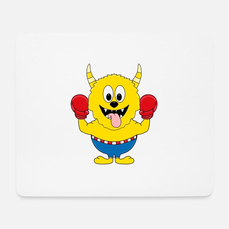 BOXEN - BOXER - KAMPFSPORT - MONSTER - SPORT - Mousepad (Querformat) - Weiß