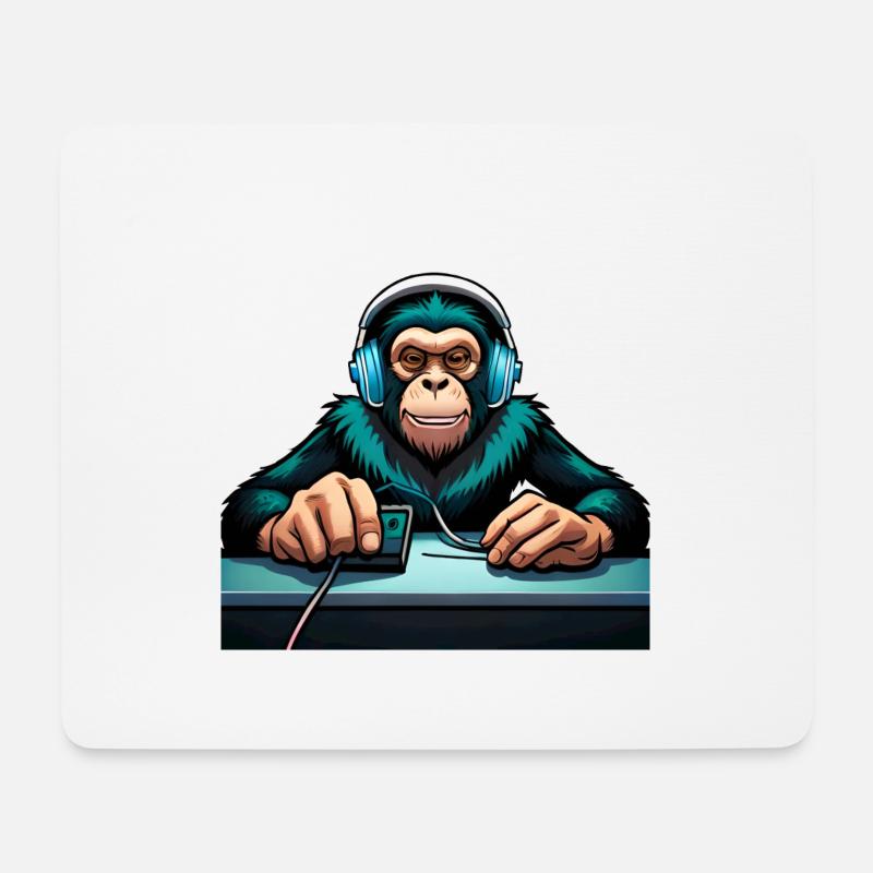 Chill Ape - Mousepad (Querformat) - Weiß