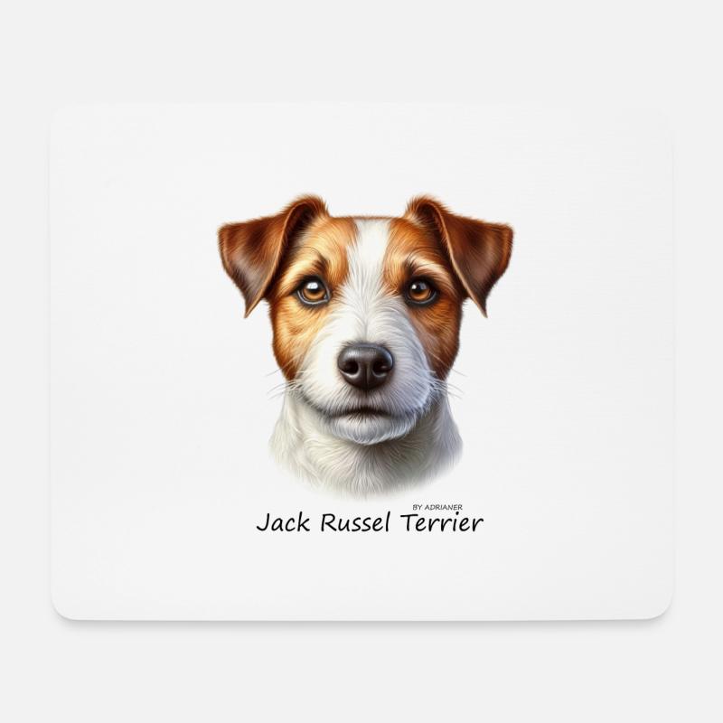 Jack Russel Terrier - Mousepad (Querformat) - Weiß