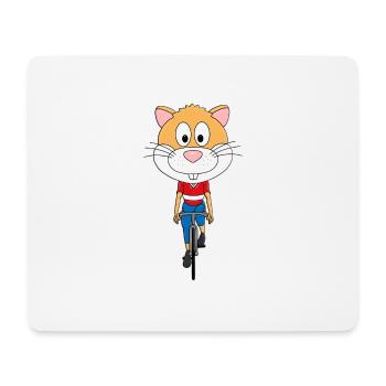 HAMSTERRAD - HAMSTER - RENNRAD - FAHRRAD - SPORT - Mousepad (Querformat) - Weiß - Vorne