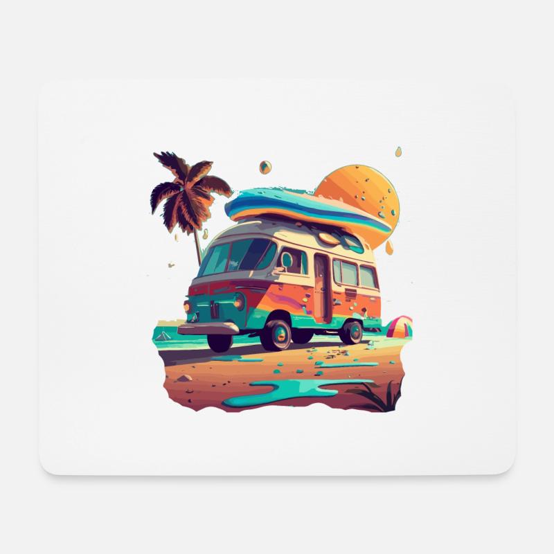 WOHNMOBIL - Mousepad (Querformat) - Weiß