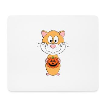 KÜRBIS - HAMSTER - HALLOWEEN - TIER - Mousepad (Querformat) - Weiß - Vorne