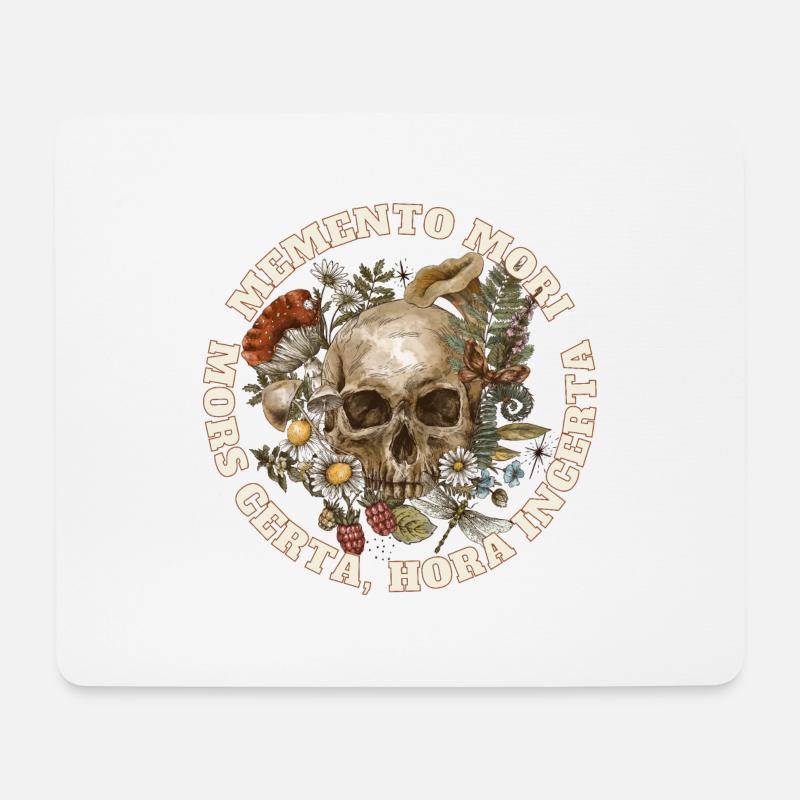 Memento Mori - Mousepad (Querformat) - Weiß