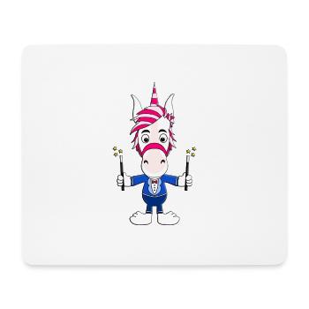 EINHORN - ZAUBERER - ZAUBEREI - MAGIE - ZAUBERN - Mousepad (Querformat) - Weiß - Vorne
