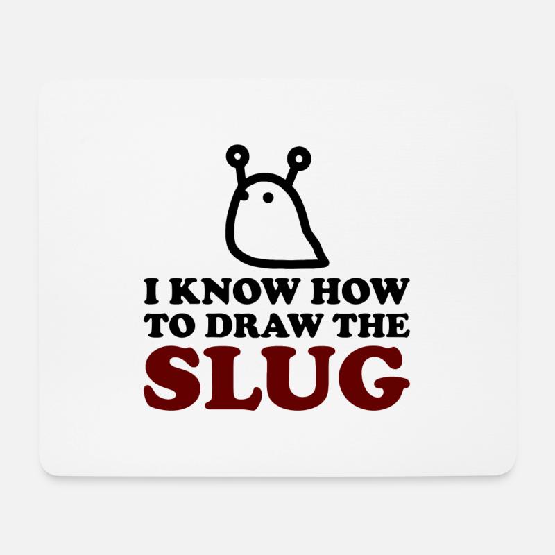 The Slug - Mousepad (Querformat) - Weiß