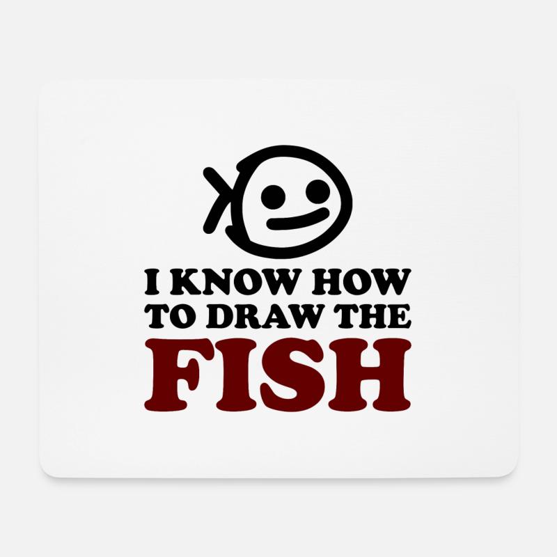 The Fish - Mousepad (Querformat) - Weiß