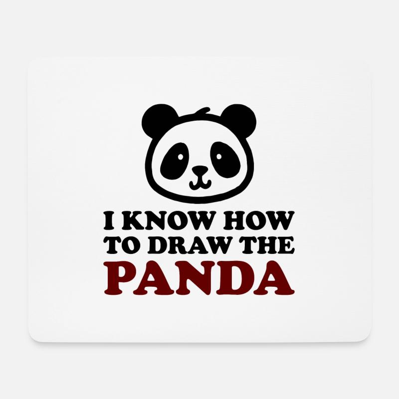 The Panda - Mousepad (Querformat) - Weiß