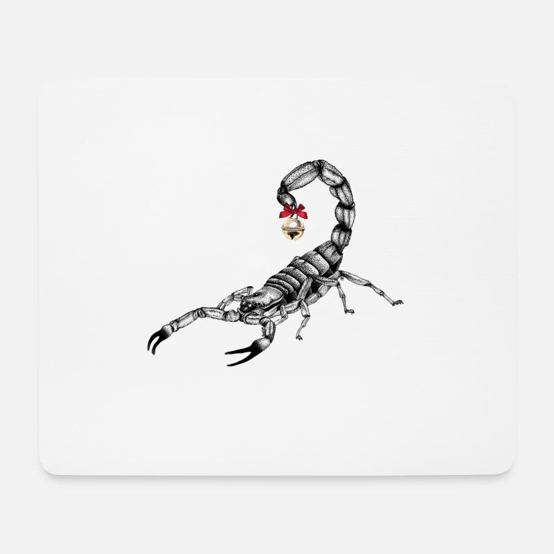 Scorpion de Noël - Tapis de souris (format paysage) - blanc