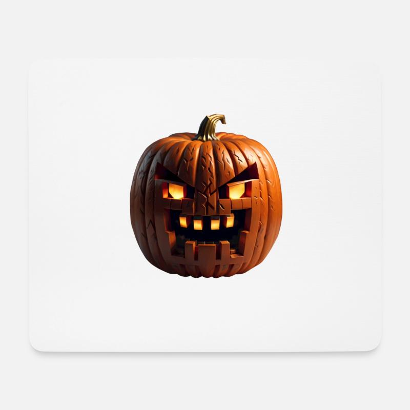Halloween-Horror Evil Mine bastelt wie Kürbis - Mousepad (Querformat) - Weiß