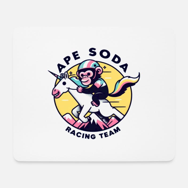 Ape Soda Racing Team 2024 - Mousepad (Querformat) - Weiß