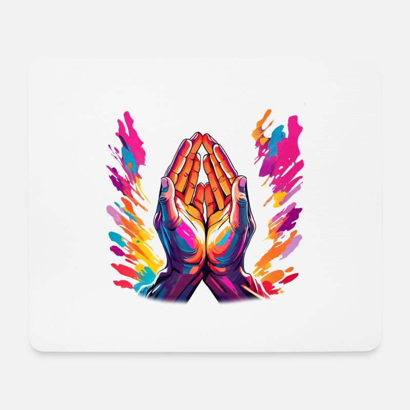 Pray to God - Mousepad (Querformat) - Weiß