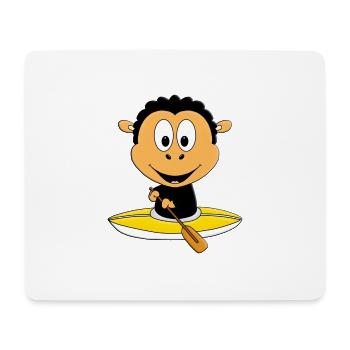 KAJAK - KANU - WASSERSPORT - SPORT - SCHAF - Mousepad (Querformat) - Weiß - Vorne