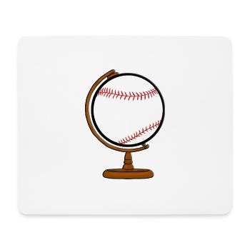 BASEBALL - WELT - GLOBUS - SPORT - SPORTART - Mousepad (Querformat) - Weiß - Vorne