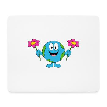BLUMEN - WELT - LIEBE - ERDE - PLANET - Mousepad (Querformat) - Weiß - Vorne
