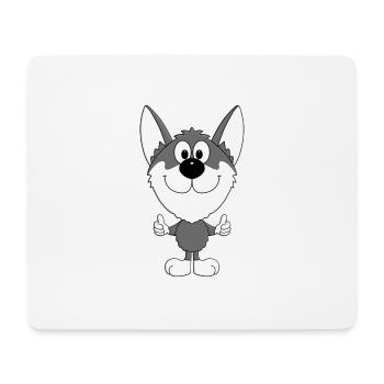 HUND - HUSKY - SCHLITTENHUND - TIERISCH - GUT - Mousepad (Querformat) - Weiß - Vorne