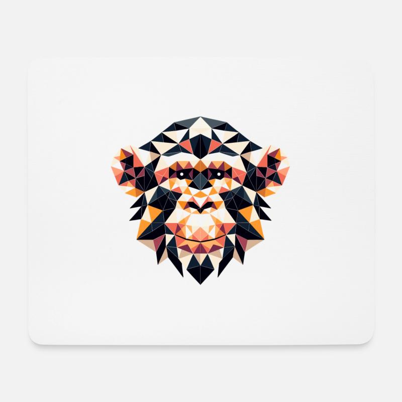 Schimpanse // chimpanzee - Mousepad (Querformat) - Weiß