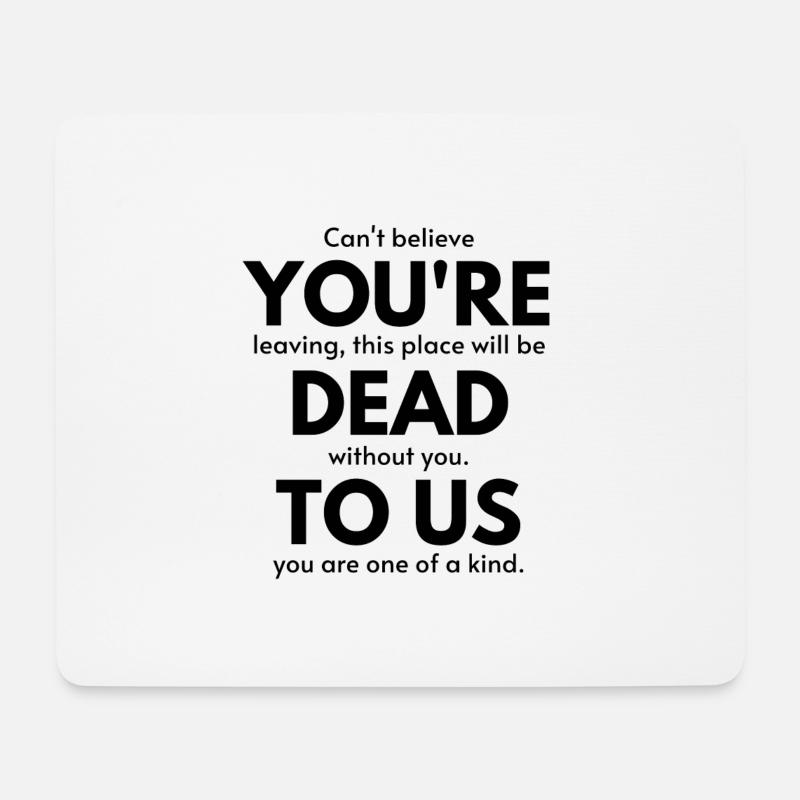 Kollege verabschiedet sich - Mousepad (Querformat) - Weiß
