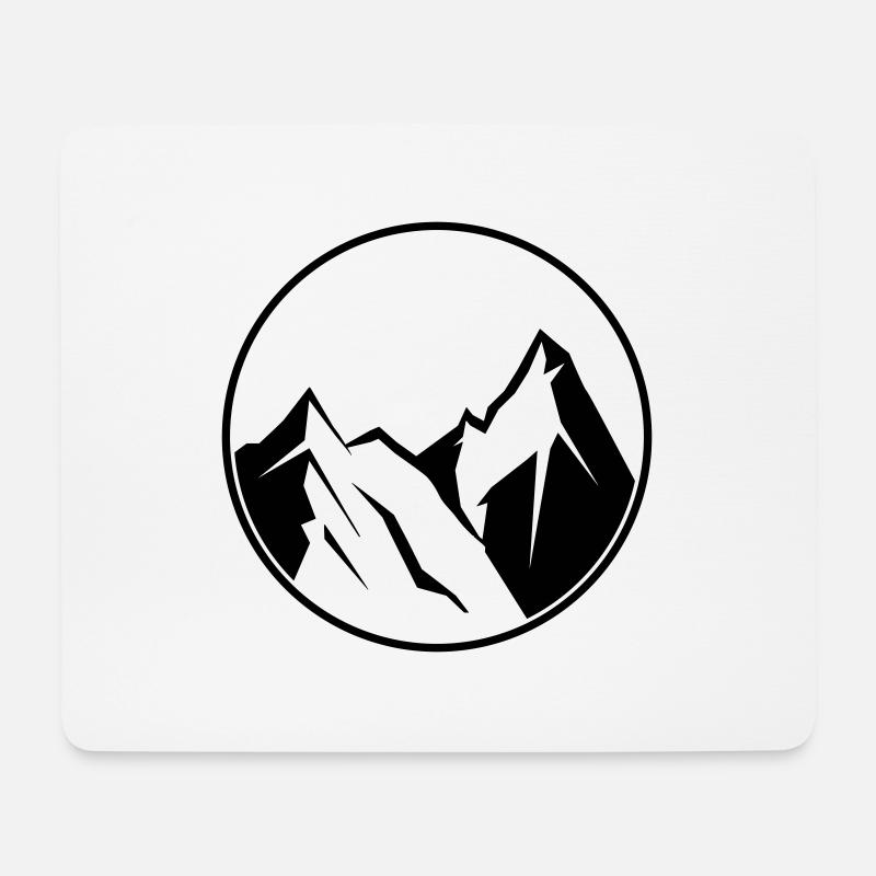 berge - Mousepad (Querformat) - Weiß