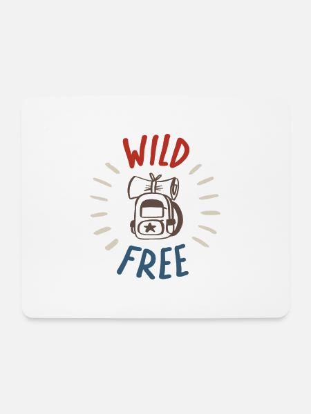 Frei & Wild - Mousepad (Querformat) - Weiß