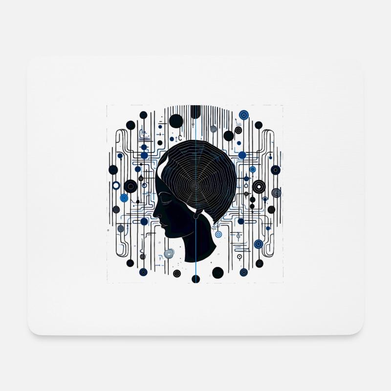 Gehirn Strukturen - Surreale Kunst - Mousepad (Querformat) - Weiß