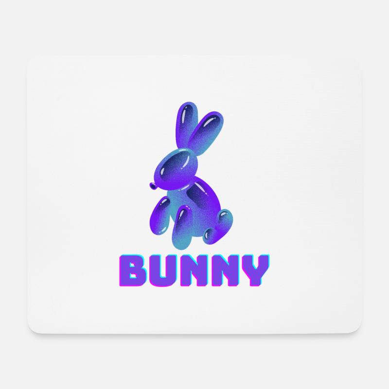 Lila Bunny - Mousepad (Querformat) - Weiß