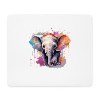 Baby Elephant - Mouse Pad (horizontal) - white - Front